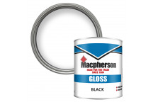 Macpherson Gloss – Hardwearing High-Sheen Gloss Paint for Interior Wood and Metal - Black – 1L