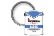 Macpherson Gloss – Hardwearing High-Sheen Gloss Paint for Interior Wood and Metal - Brilliant White 