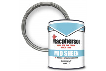 Macpherson Mid Sheen – Washable Mid-Sheen Paint for Interior Walls and Ceilings - Brilliant White – 