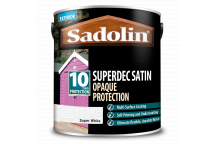 Sadolin Superdec Satin - Opaque Exterior Wood Finish With 10 Year Protection - Super White – 2.5L