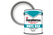 Macpherson Vinyl Silk – Tough and Washable Silk Paint for Interior Walls and Ceilings - Brilliant Wh