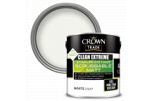 2.5L Crown Trade Clean Extreme Stain Resistant Scrubbable Matt White