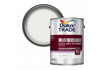 Dulux Trade Weathershield Quick Dry Exterior Satin Pure Brilliant White 5L