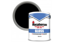 Macpherson Gloss – Hardwearing High-Sheen Gloss Paint for Interior Wood and Metal - Black – 5L