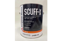3.78L Benjamin Moore Scuff-X Satin - Super White (US Gallon)