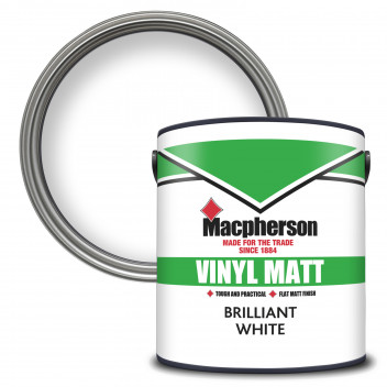Macpherson Vinyl Matt – Tough and Durable Flat Matt Coverage for Interior Walls and Ceilings - Brill
