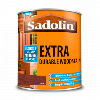 Sadolin Extra Durable Woodstain – Weatherproof Exterior Wood Stain for Ultimate Protection - Teak – 