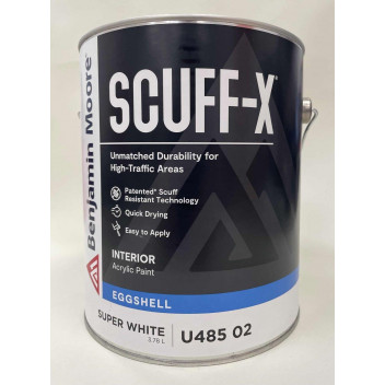 3.78L Benjamin Moore Scuff-X Eggshell - Super White (US Gallon)