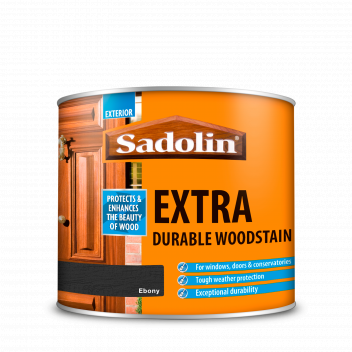 Sadolin Extra Durable Woodstain – Weatherproof Exterior Wood Stain for Ultimate Protection - Ebony –