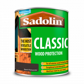 Sadolin Classic All Purpose Woodstain – Weatherproof Interior and Exterior Wood Stain - Dark Palisan