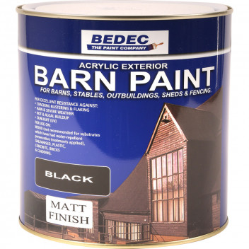 2.5L Bedec Barn Paint - Black - Matt