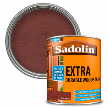 Sadolin Extra Durable Woodstain – Weatherproof Exterior Wood Stain for Ultimate Protection - Mahogan