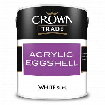 5L Crown Trade Acrylic Eggshell White
