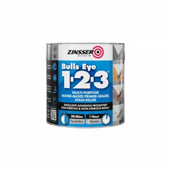 Zinsser Bullseye 1-2-3 Water-Based Primer-Sealer White 2.5L