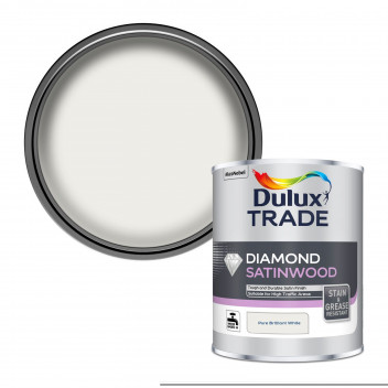 Dulux Trade Diamond Satinwood Pure Brilliant White 1L
