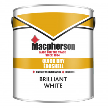 2.5L Macpherson Quick Dry Eggshell Brilliant White