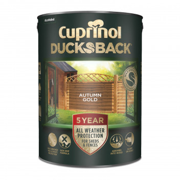 Cuprinol Ducksback Shed & Fence Paint - Autumn Gold - 5L