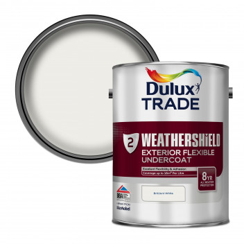 Dulux Trade Weathershield Exterior Undercoat Pure Brilliant White 5L