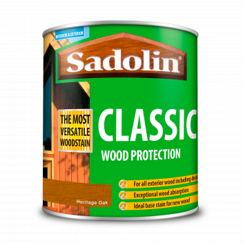 Sadolin Classic All Purpose Woodstain – Weatherproof Interior and Exterior Wood Stain - Heritage Oak