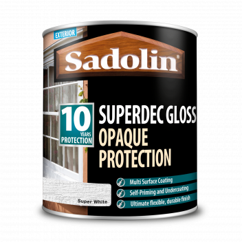 Sadolin Superdec Gloss – Opaque Finish For Wood and Other Surfaces With 10 Year Protection - Super W
