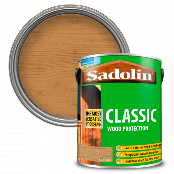 Sadolin Classic All Purpose Woodstain – Weatherproof Interior and Exterior Wood Stain - Light Oak  -
