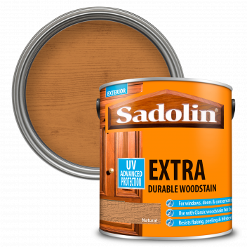 Sadolin Extra Durable Woodstain – Weatherproof Exterior Wood Stain for Ultimate Protection - Natural