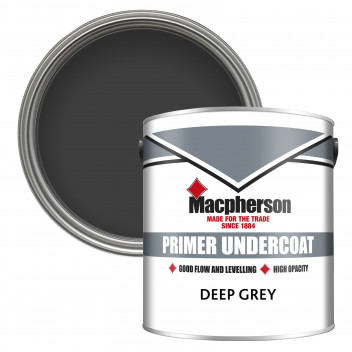Macpherson Undercoat – Full-Coverage Undercoat for Interior Wood and Metal – Deep Grey – 2.5L