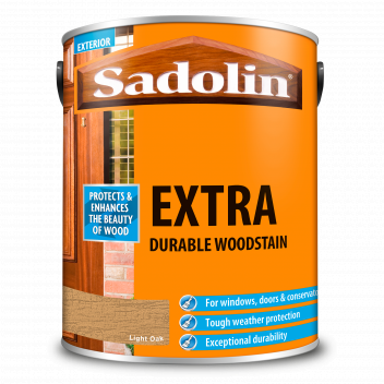 Sadolin Extra Durable Woodstain – Weatherproof Exterior Wood Stain for Ultimate Protection - Light O