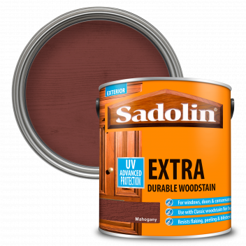 Sadolin Extra Durable Woodstain – Weatherproof Exterior Wood Stain for Ultimate Protection - Mahogan