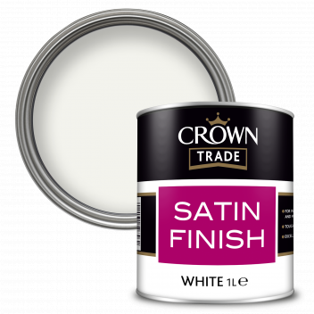 1L Crown Trade Satin Finish White