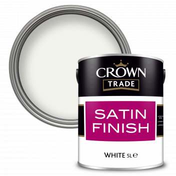 5L Crown Trade Satin Finish White