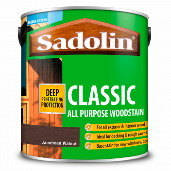 Sadolin Classic All Purpose Woodstain – Weatherproof Interior and Exterior Wood Stain - Jacobean Wal