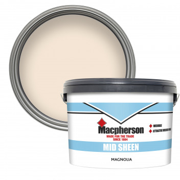 Macpherson Mid Sheen – Washable Mid-Sheen Paint for Interior Walls and Ceilings - Magnolia – 10L