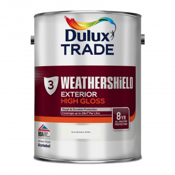 Dulux Trade Weathershield Exterior High Gloss Pure Brilliant White 5L