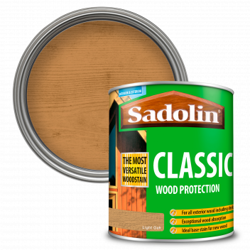 Sadolin Classic All Purpose Woodstain – Weatherproof Interior and Exterior Wood Stain - Light Oak  -