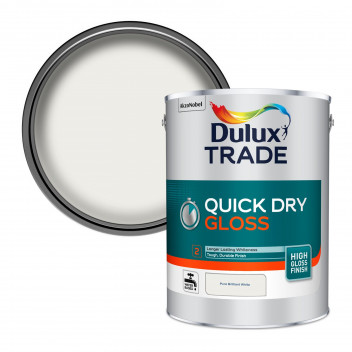Dulux Trade Quick Dry Gloss Pure Brilliant White 5L