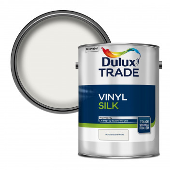 Dulux Trade Vinyl Silk Pure Brilliant White 5L
