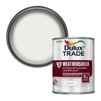 Dulux Trade Weathershield Exterior Undercoat Pure Brilliant White 1L