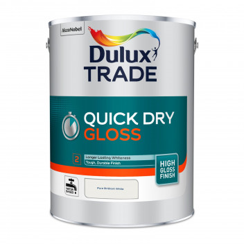 Dulux Trade Quick Dry Gloss Pure Brilliant White 5L