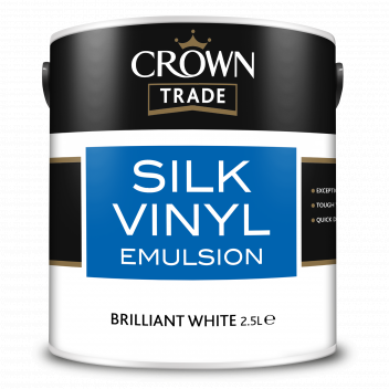 2.5L Crown Trade Vinyl Silk Brilliant White