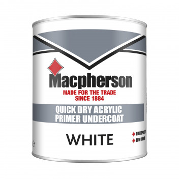 Macpherson Acrylic Primer Undercoat – Fast-Drying Water-Based Primer Undercoat for Interior Wood - W