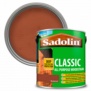 Sadolin Classic All Purpose Woodstain – Weatherproof Interior and Exterior Wood Stain - Redwood - 2.