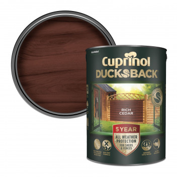 Cuprinol Ducksback Shed & Fence Paint - Rich Cedar - 5L
