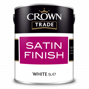 5L Crown Trade Satin Finish White