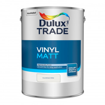 Dulux Trade Vinyl Matt Pure Brilliant White 5L