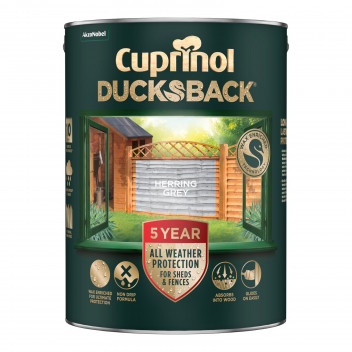 Cuprinol Ducksback Shed & Fence Paint - Herring Grey - 5L