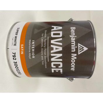 3.78L Benjamin Moore Advance Satin - Super White (US Gallon)