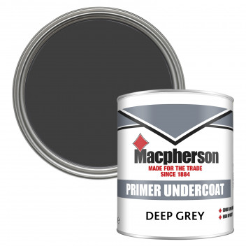 Macpherson Undercoat – Full-Coverage Undercoat for Interior Wood and Metal – Deep Grey – 1L