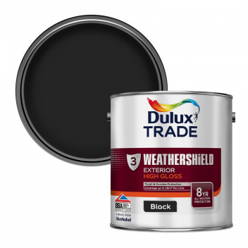 Dulux Trade Weathershield Exterior High Gloss Black 2.5L