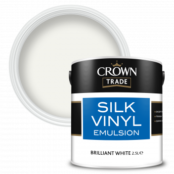 2.5L Crown Trade Vinyl Silk Brilliant White